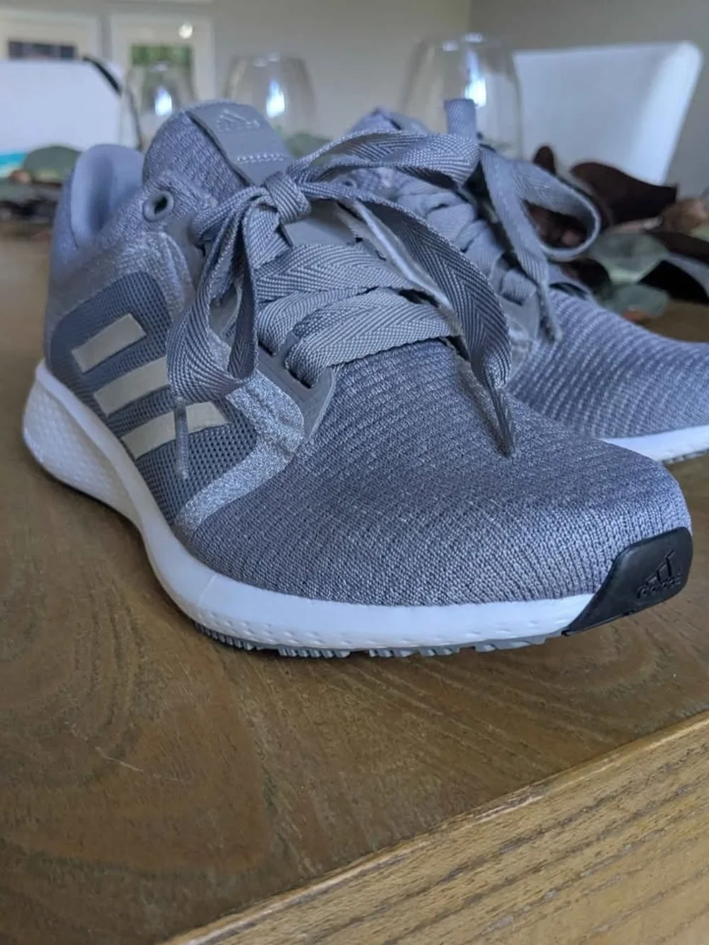 Adidas Women’s Edge Lux 4 Grey Lace-Up Running Shoes Size 8